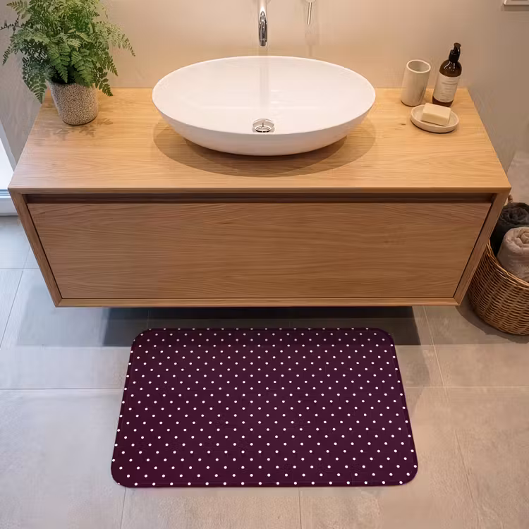 Stippen - Modern - Paars Badmat middel 997 -sfeer1
