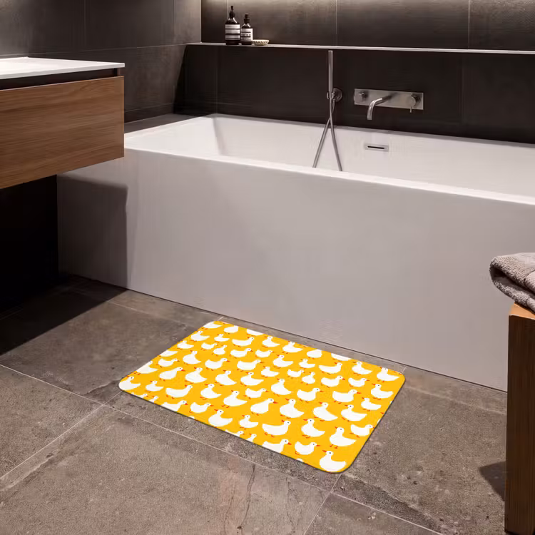 Eendjes - Patroon - Geel Badmat klein 997 -sfeer3