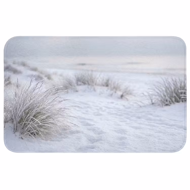 Duinen - Sneeuw - Strand - Winter - Serene Badmat middel -3d