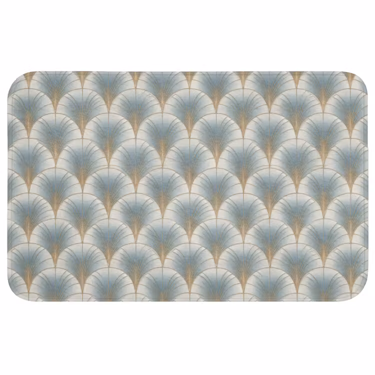 Waaier - Klassiek - Blauw Badmat middel 997 -3d