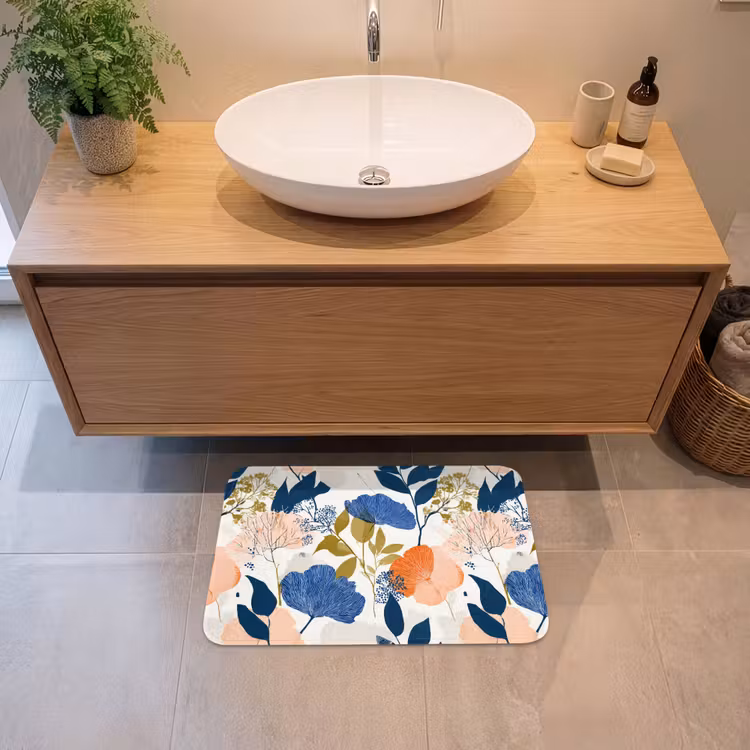 Bloemen - Botanisch - Kleurrijk Badmat klein 997 -sfeer1