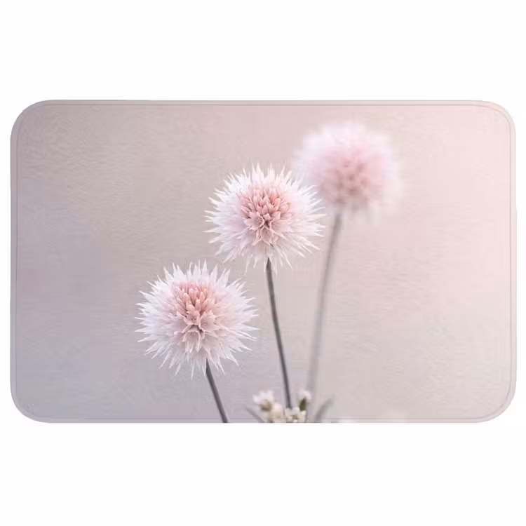 Bloemen - Bollen - Roze Badmat middel -3d