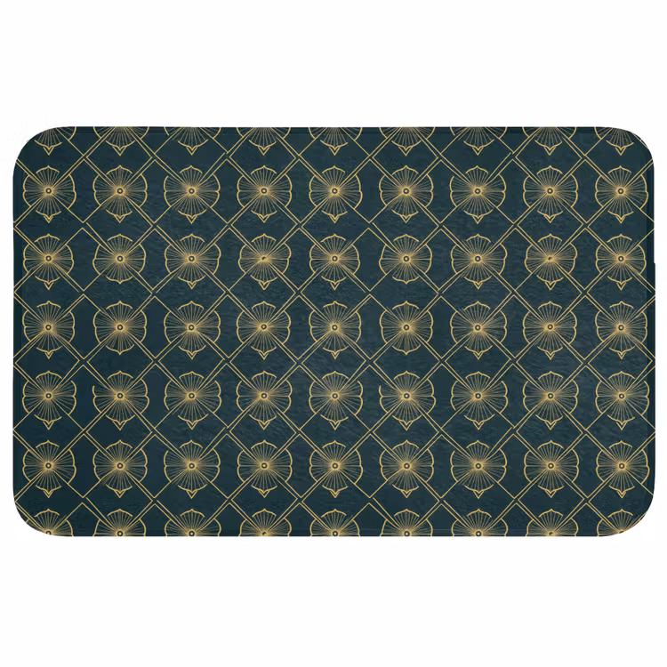 Geometrisch - Elegant - Groen Badmat middel 997 -3d