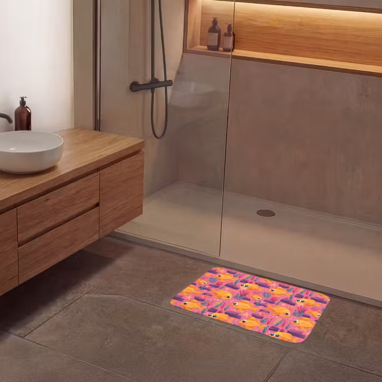 Goudvissen - Koraal - Kleurrijk Badmat klein 997 -sfeer2