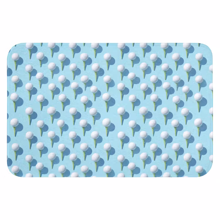 Golf - Ballen - Blauw Badmat klein 997 -3d
