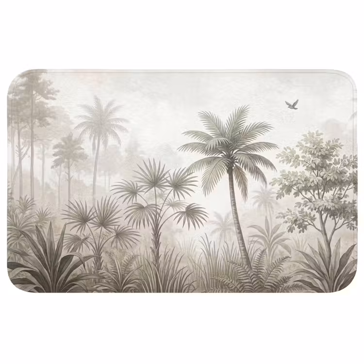 Jungle - Palmbomen - Natuur Badmat middel -3d
