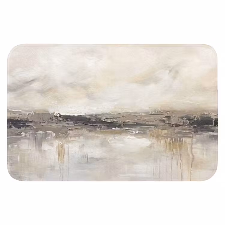 Landschap - Horizon - Natuur - Abstract - Neutraal Badmat klein -3d