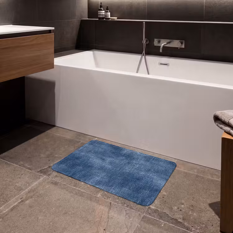 Linnen - Textuur - Patroon - Denim - Rustiek Badmat klein 997 -sfeer3