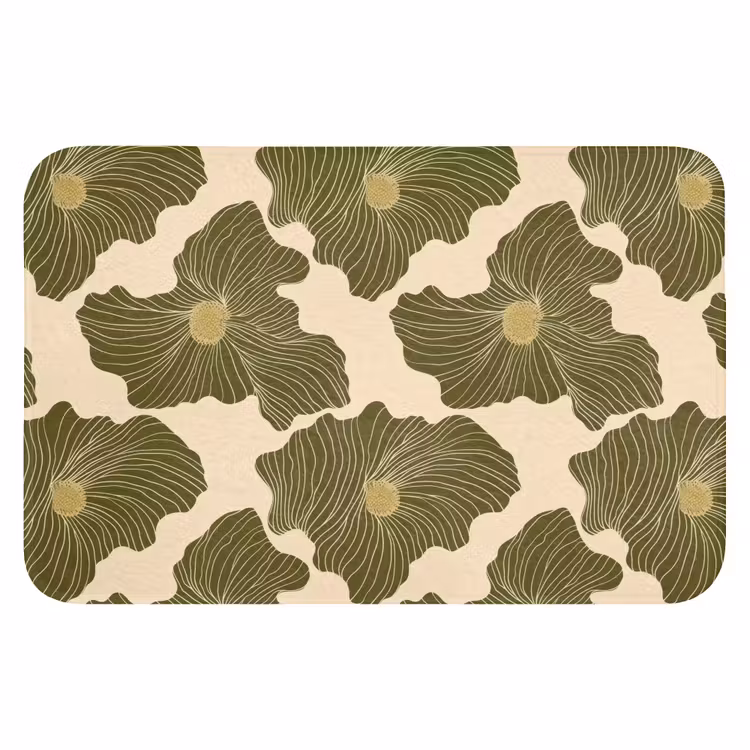 Modern - Abstract - Groen Badmat klein 997 -3d