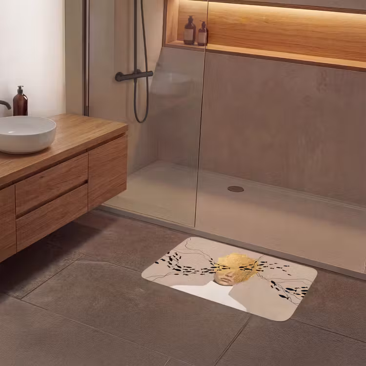Modern - Vrouw - Goud Badmat middel -sfeer2