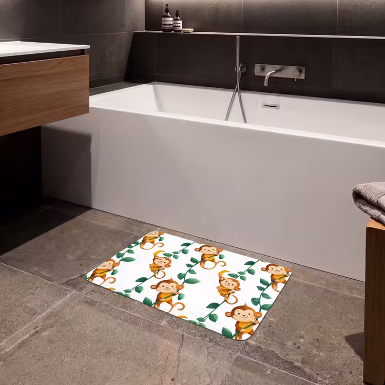 Apen - Lianen - Kleurrijk Badmat klein 997 -sfeer3
