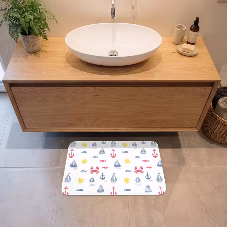 Nautisch - Illustraties - Kleurrijk Badmat klein 997 -sfeer1