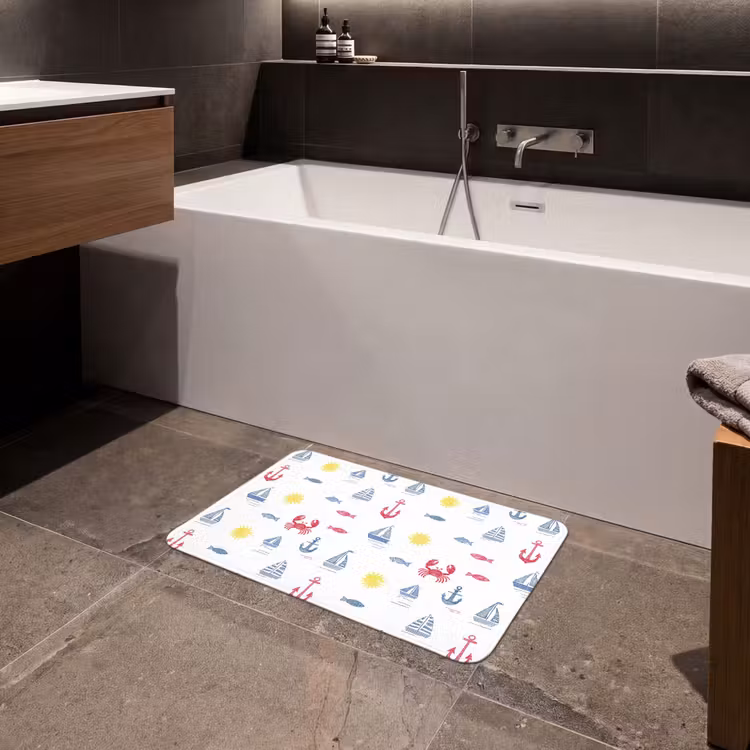 Nautisch - Illustraties - Kleurrijk Badmat klein 997 -sfeer3