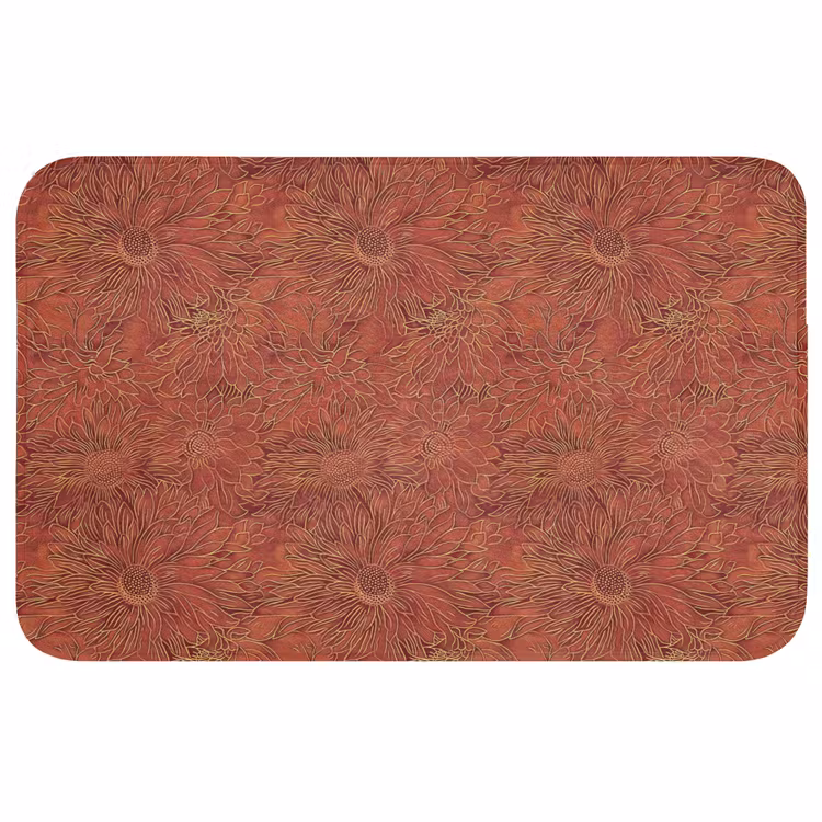 Oosters - Bloemen - Terracotta Badmat middel 997 -3d