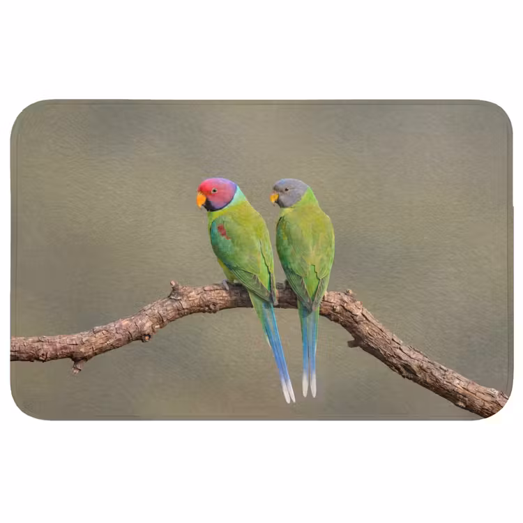 Papagaai - Tak - Natuur - Kleurrijk Badmat middel -3d