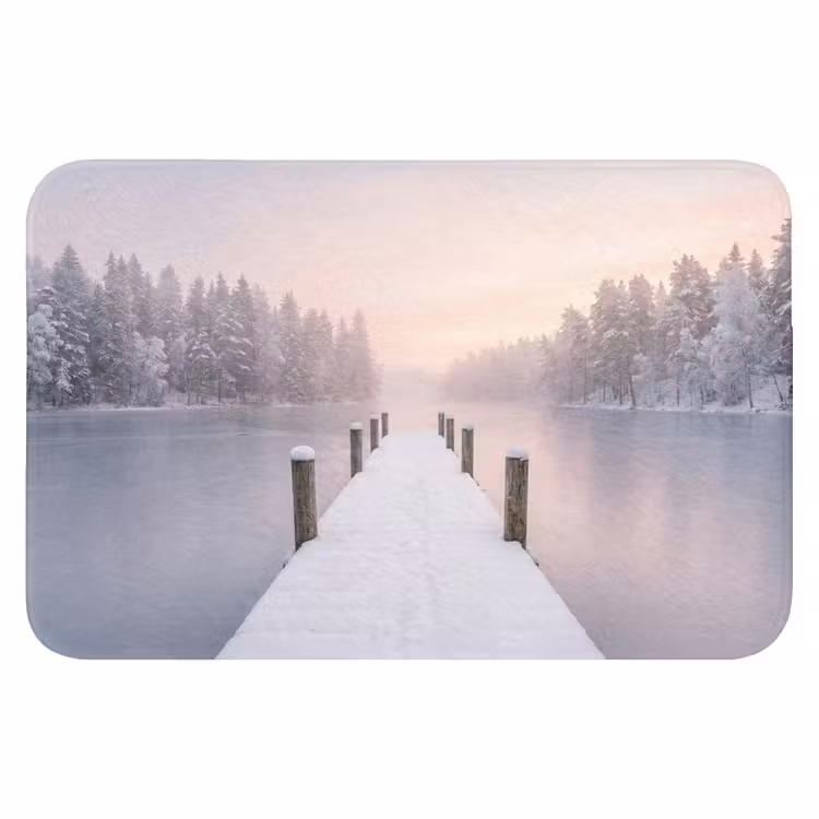 Steiger - Meer - Mist - Winter - Serene Badmat klein -3d