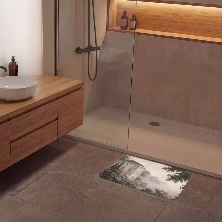 Zee - Villa - Beige Badmat klein -sfeer2