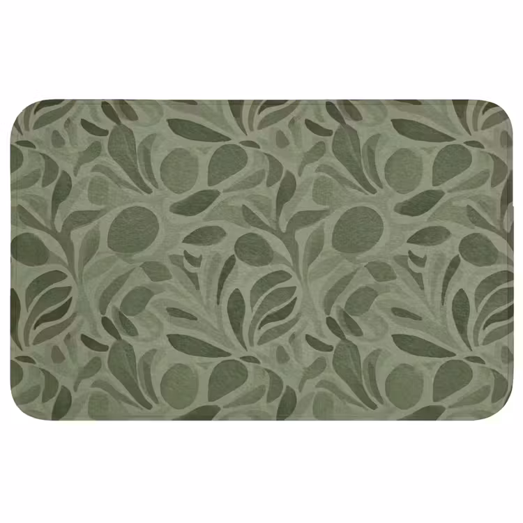 Sereen - Bladeren - Groen Badmat middel 997 -3d