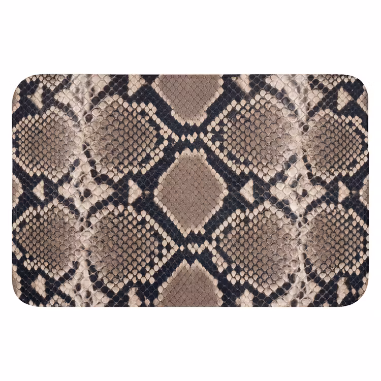 Slangenprint - Python - Bruin Badmat klein -3d