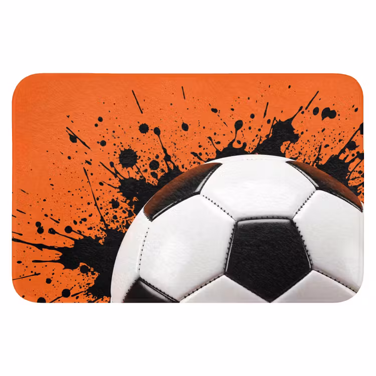 Voetbal - Verf - Sport - Oranje Badmat klein -3d
