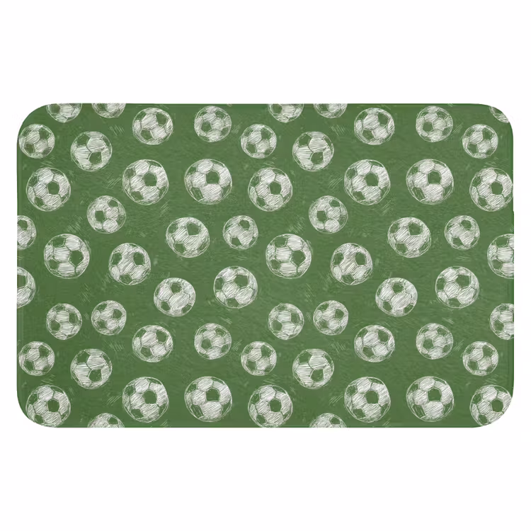 Voetbal - Sport - Groen Badmat klein 997 -3d
