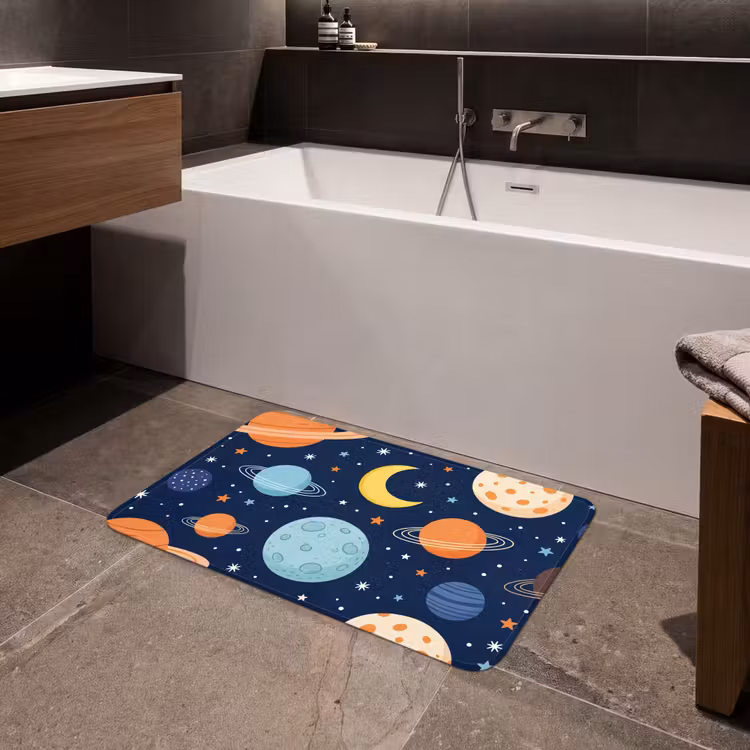 Ruimte - Planeten - Kleurrijk Badmat middel -sfeer3