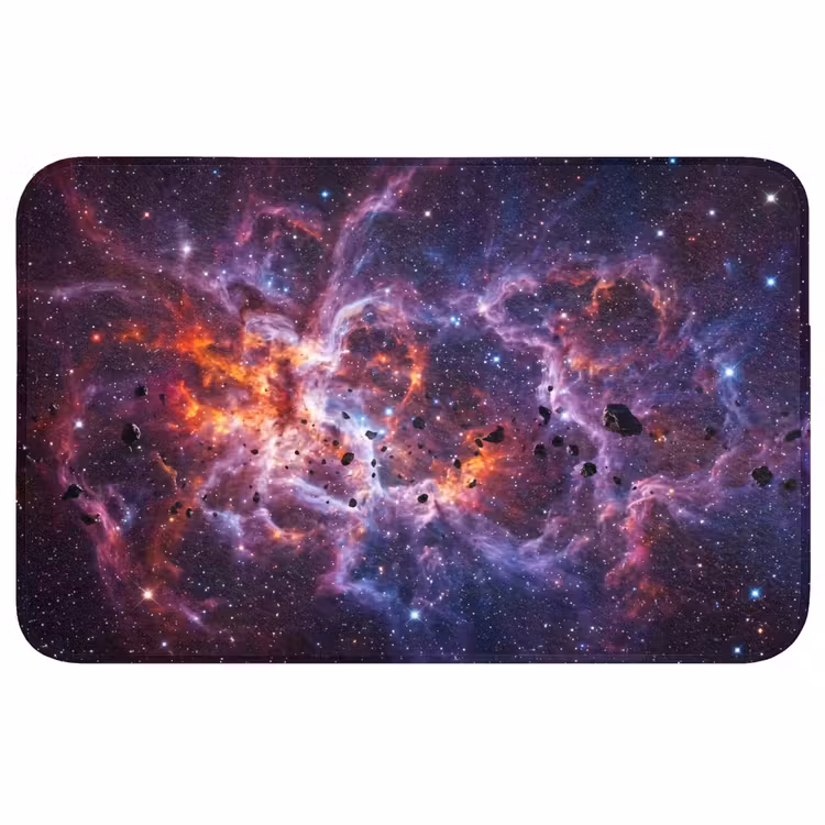 Space - Stars - Abstract - Colorful Badmat klein -3d
