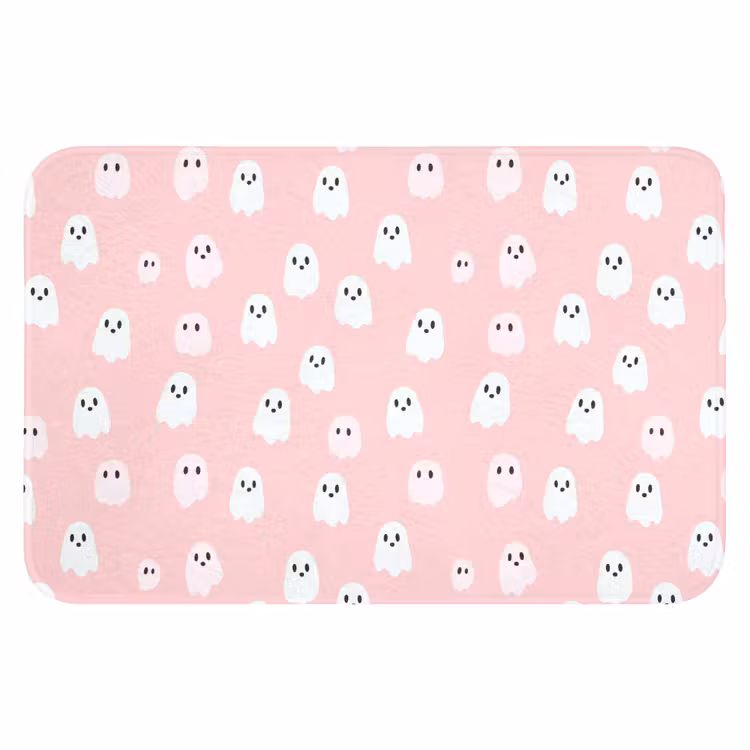 Spookjes - Patroon - Roze Badmat klein 997 -3d