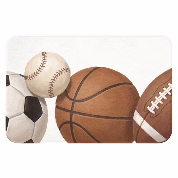 Sport - Ballen - Illustratie Badmat klein -3d