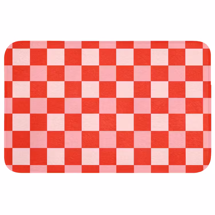 Vierkant - Klassiek - Rood Badmat middel 997 -3d