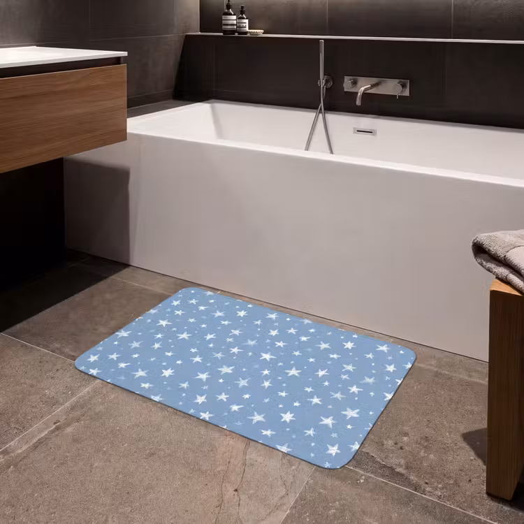 Sterretjes - Patroon - Blauw Badmat middel 997 -sfeer3