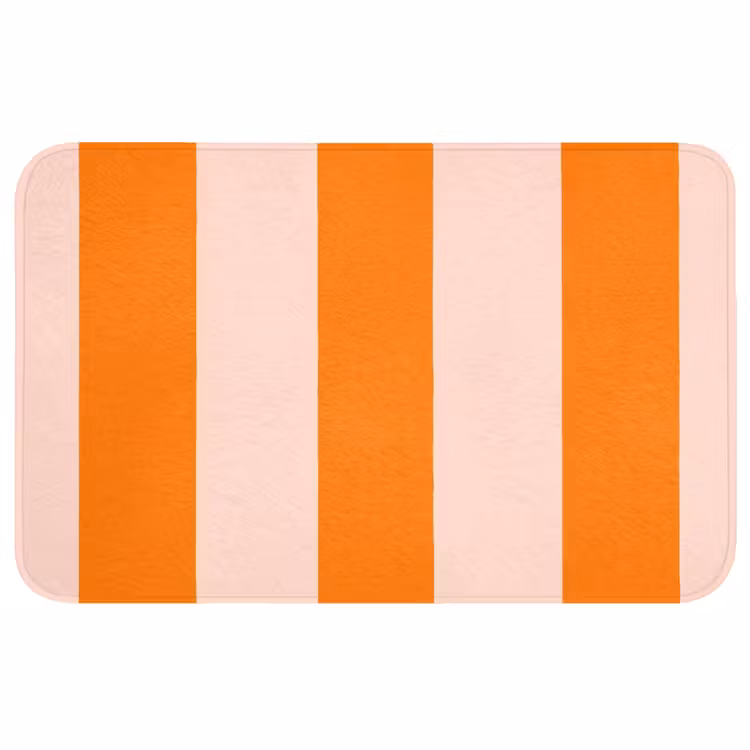 Strepen - Modern - Oranje Badmat middel 997 -3d