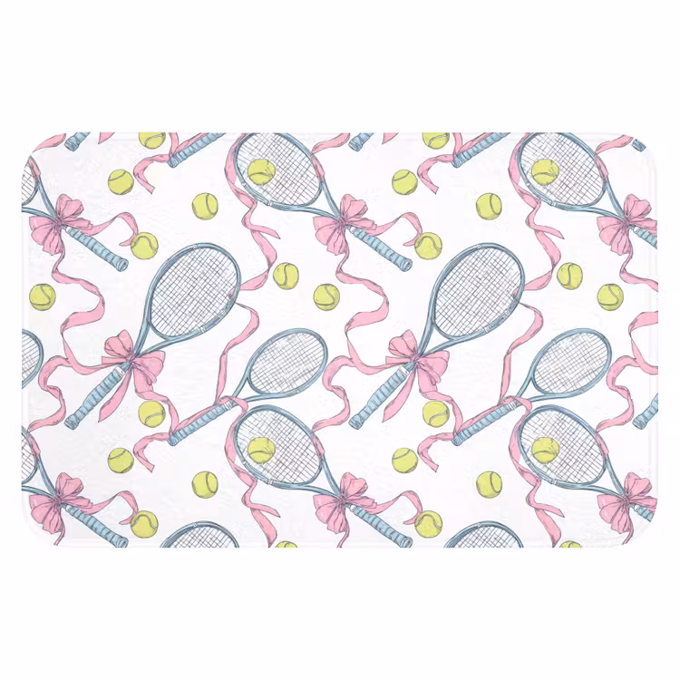 Tennis - Strikken - Kleurrijk Badmat klein 997 -3d