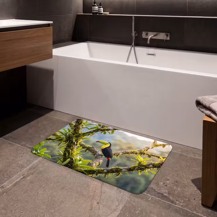 Toekan - Jungle - Natuur - Kleurrijk Badmat middel -sfeer3