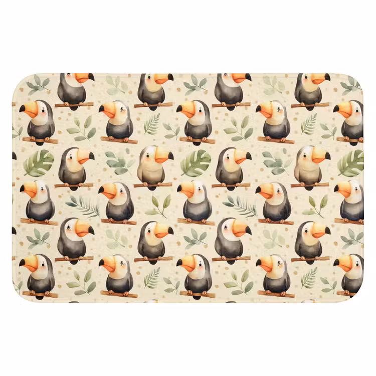 Toekans - Exotisch - Kleurrijk Badmat klein 997 -3d