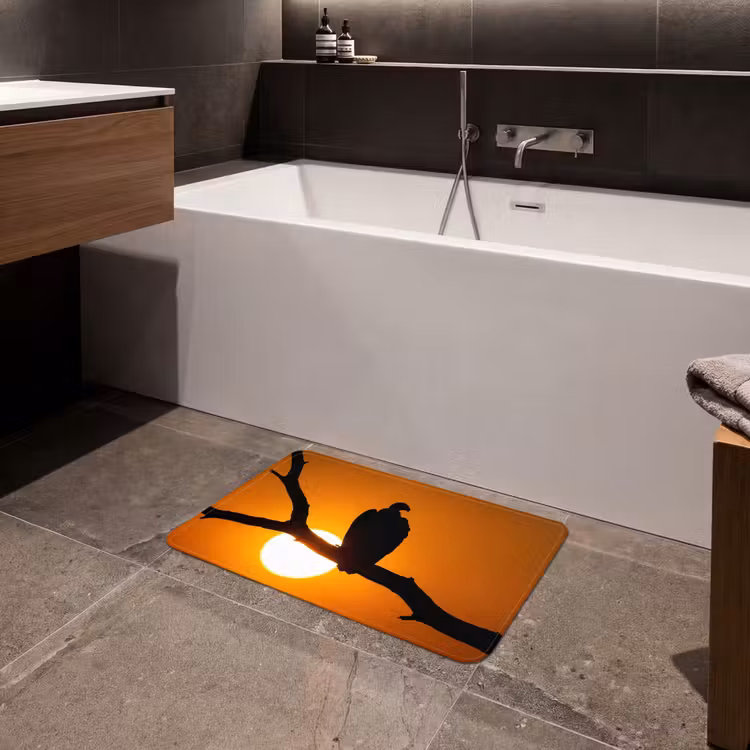 Gier - Tak - Zon - Oranje Badmat klein -sfeer3