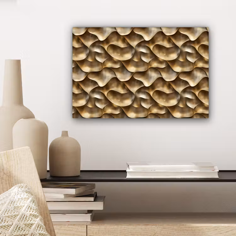 Abstract - Antiek - Goud canvas 2cm klein 34 -sfeer6