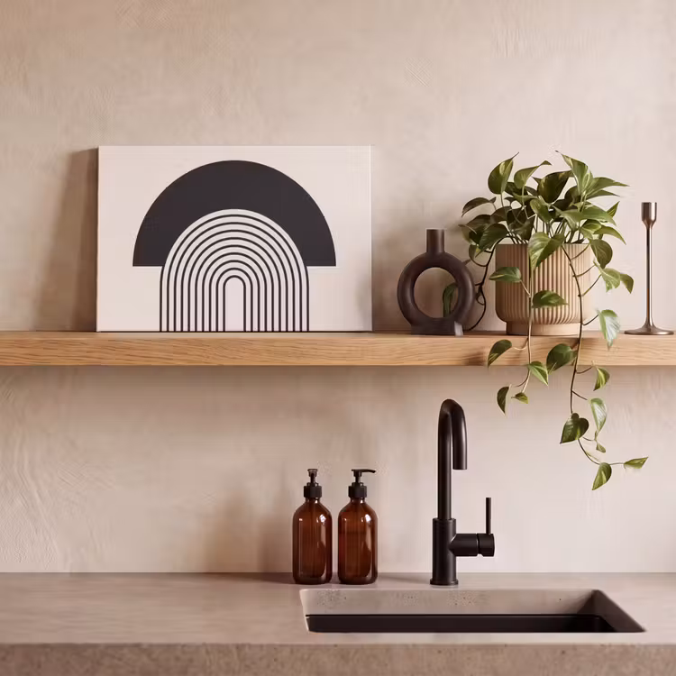 Canvas Print - Abstract - Arch - Modern - Abstract - Boog - Modern canvas 2cm klein