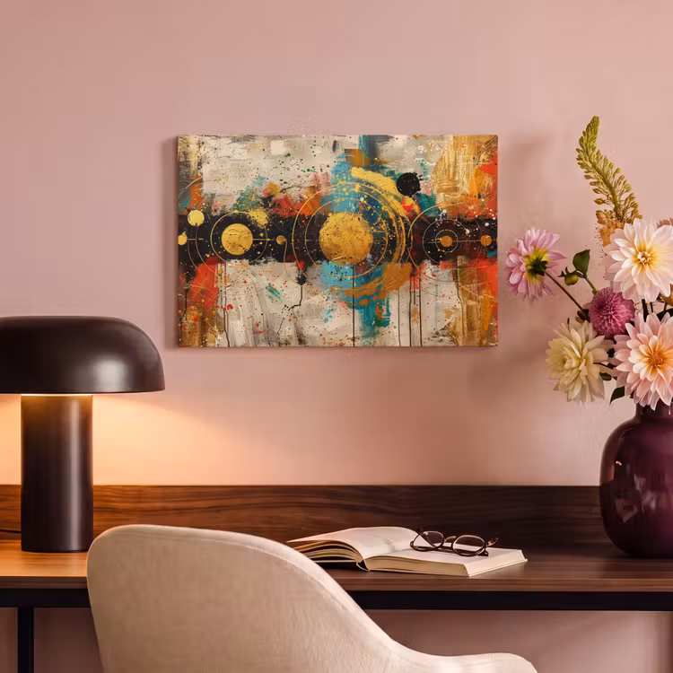 Abstract - Kunst - Goud - Modern canvas 2cm klein -sfeer4