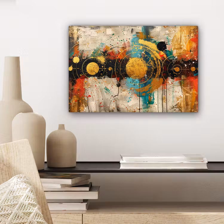 Abstract - Kunst - Goud - Modern canvas 2cm klein -sfeer6