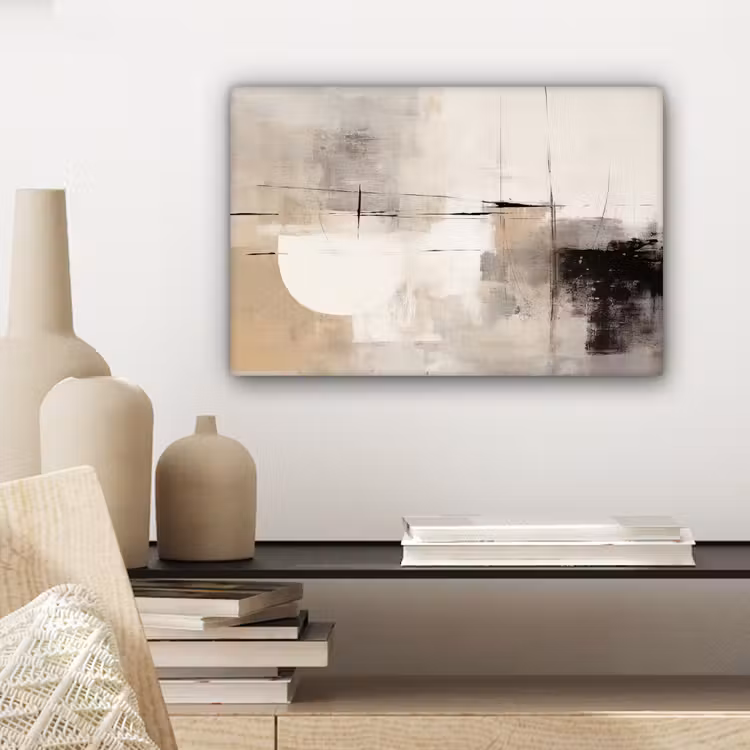 Abstract - Kunst - Grijs canvas 2cm klein -sfeer6