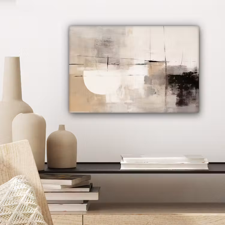 Abstract - Kunst - Grijs canvas 2cm klein -sfeer6