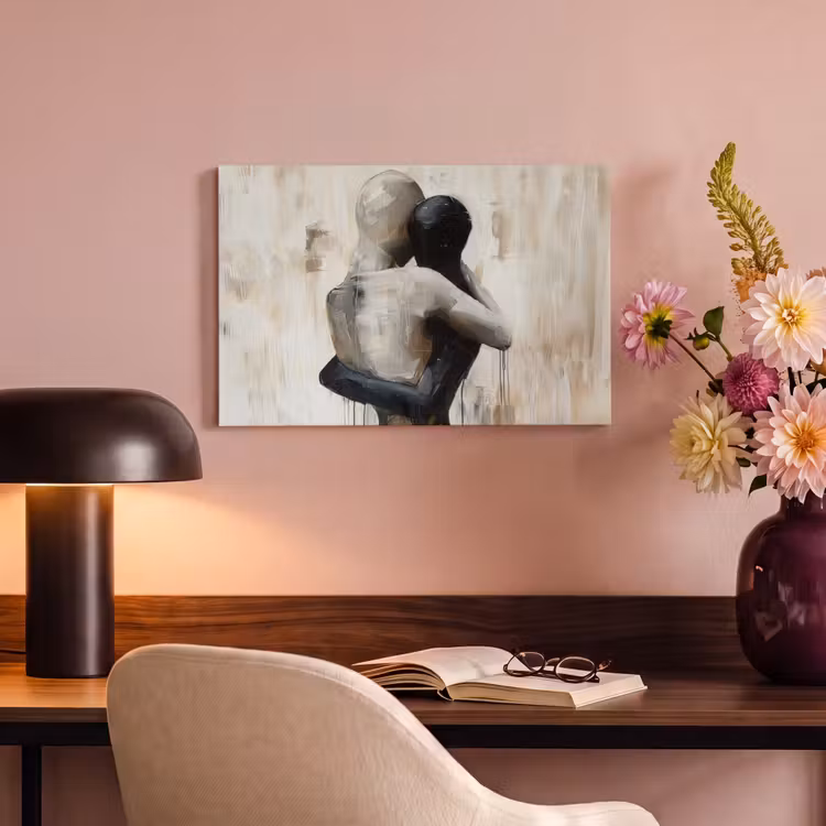 Abstract - Kunst - Mensen - Beige canvas 2cm klein -sfeer4