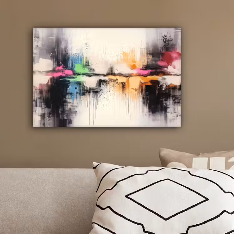 Abstract - Kleurexplosie - Landschap canvas 2cm klein -sfeer3