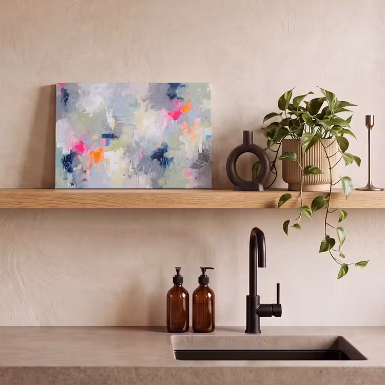Abstract - Kleurrijk - Modern - Kunst canvas 2cm klein -sfeer3