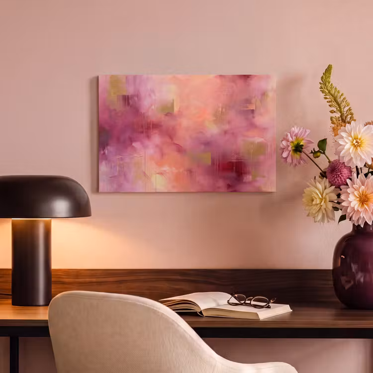Abstract - Kleuren - Modern - Roze - Paars canvas 2cm klein -sfeer4