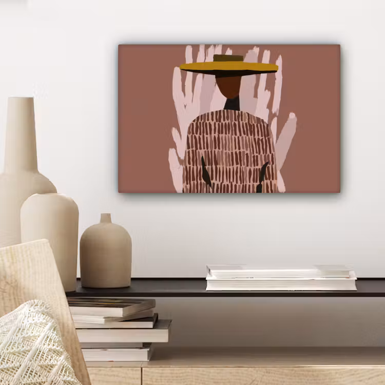 Abstract - Figuur - Illustratie - Hoed canvas 2cm klein -sfeer6