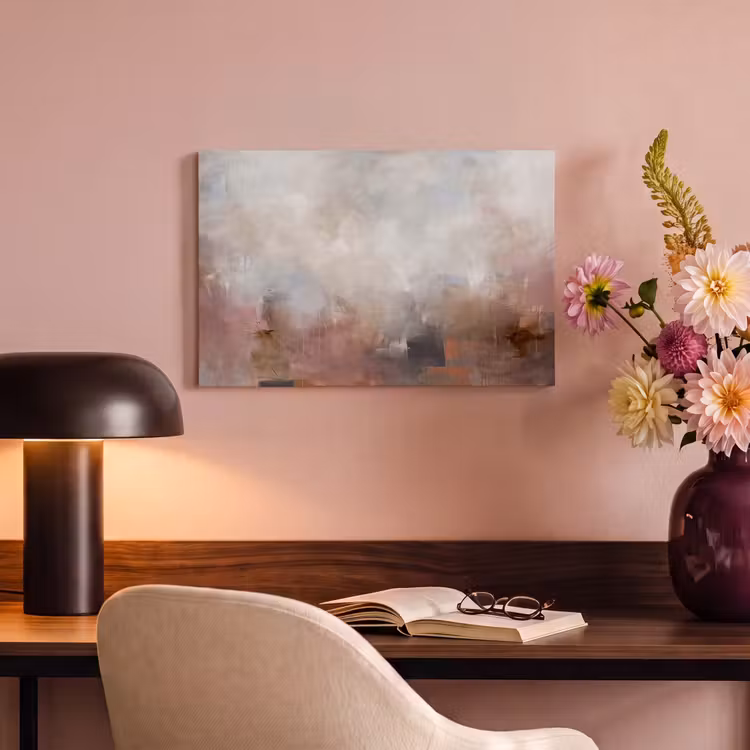 Abstract - Vloeiend - Kunst - Modern - Beige canvas 2cm klein -sfeer4