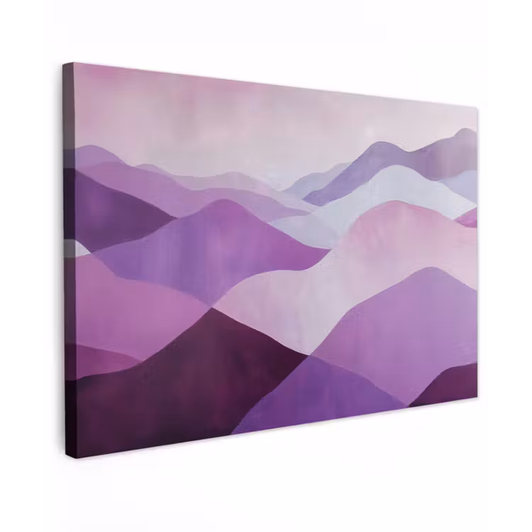 Abstract - Heuvels - Landschap - Paars canvas 2cm klein -z3d