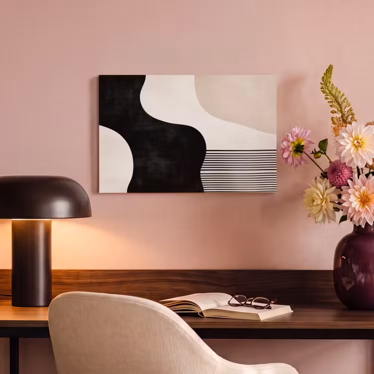 Abstract - Japandi - Beige - Modern canvas 2cm klein -sfeer4